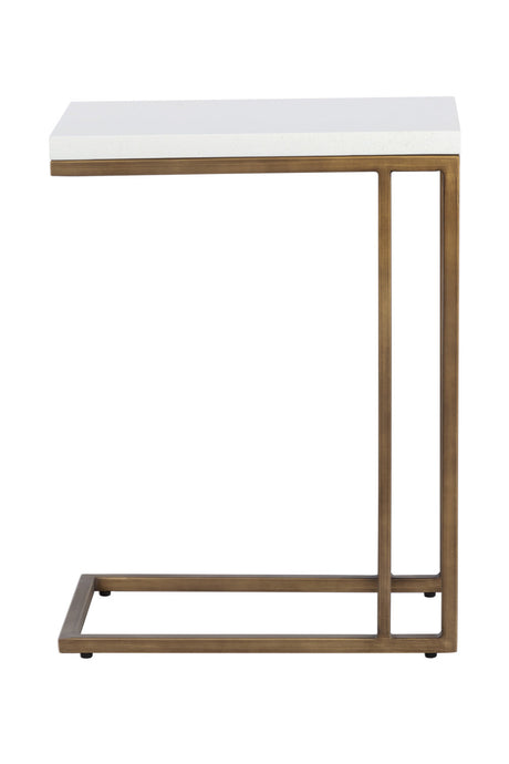 Minimalist Round Concrete Indoor/Outdoor End Table by Splendido Sawyer Side Table, alternate view 4