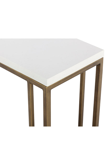 Minimalist Round Concrete Indoor/Outdoor End Table by Splendido Sawyer Side Table, alternate view 6