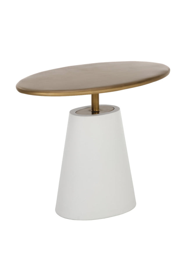 Oval Brass Indoor/Outdoor Side Table by Splendido Kadin