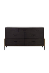 Brown Acacia 7-Drawer Dresser by Splendido Weldrick