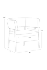 Antique Brass Legs Lounge Chair by Splendido Maestro Accent Chair, alternate view 10