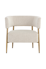 Antique Brass Legs Lounge Chair by Splendido Maestro Accent Chair, alternate view 3