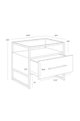Cream Shagreen 1-Drawer Nightstand by Splendido Venice, alternate view 9