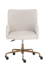 Beige Linen Office Chair by Splendido Franklin, alternate view 3