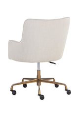 Beige Linen Office Chair by Splendido Franklin, alternate view 5
