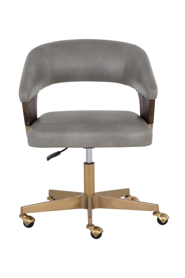 Gray Leather Look Office Chair by Splendido Leonce