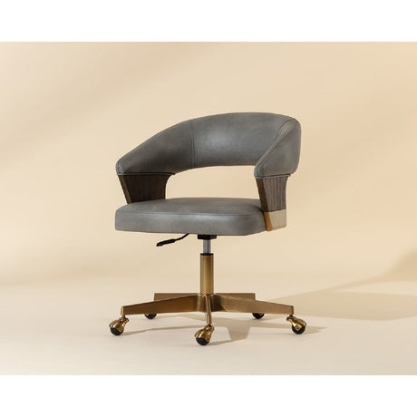 Gray Leather Look Office Chair by Splendido Leonce, alternate view 10