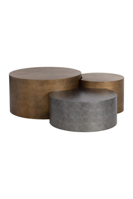 Antique Brass Nesting Coffee Tables (3) by Splendido Neo