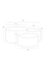 Antique Brass Nesting Coffee Tables (3) by Splendido Neo, alternate view 13