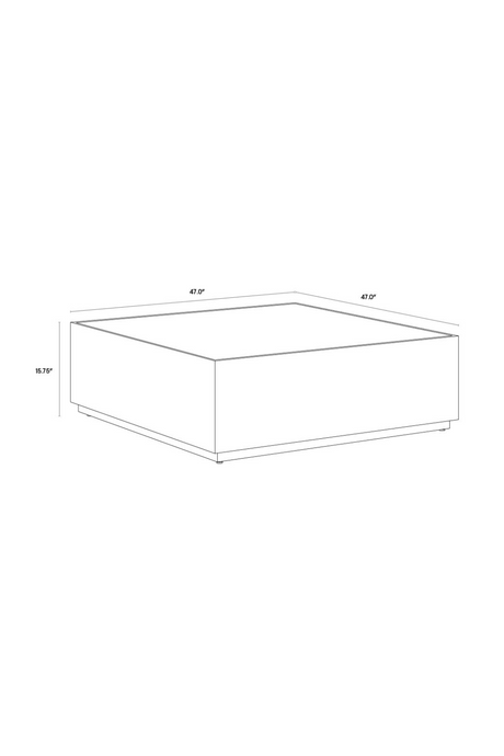 Gold Framed Square Coffee Table by Splendido Shiloh, alternate view 9