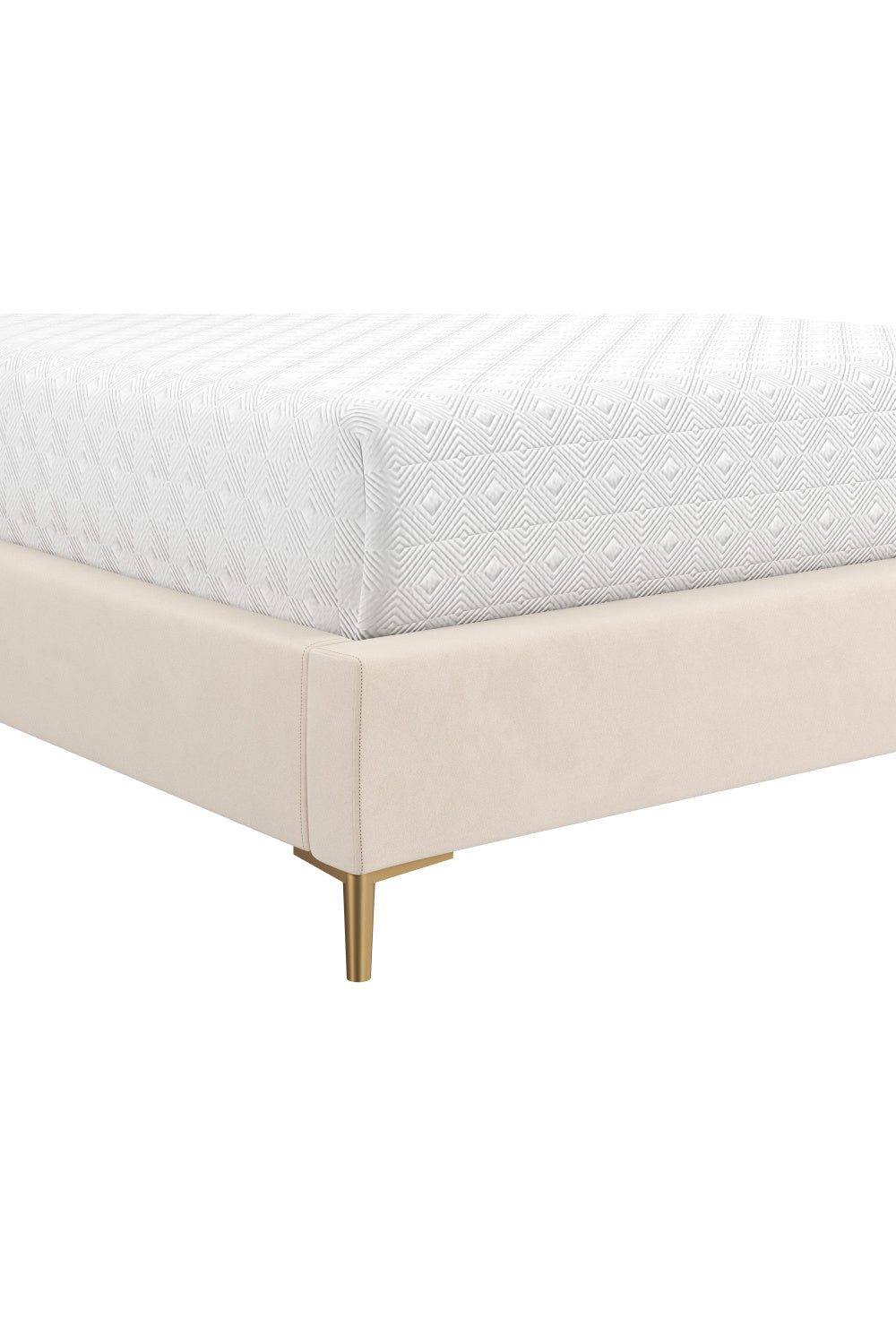 Cream Tufted King Bed by Splendido Harris, alternate view 3