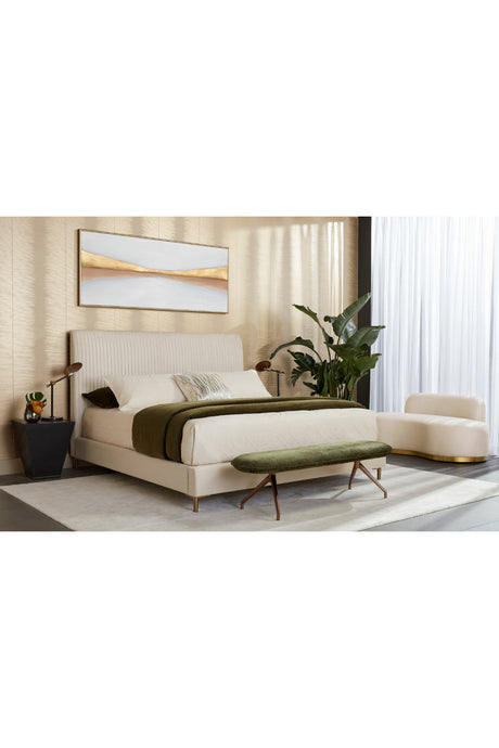 Cream Tufted King Bed by Splendido Harris, alternate view 5