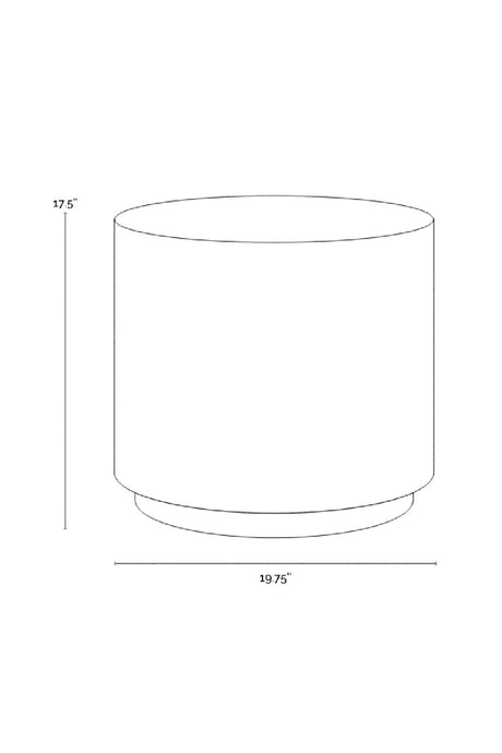 Cylindrical Indoor/Outdoor End Table by Splendido Rubin Side Table, alternate view 7