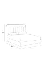Tufted Headboard King Bed by Splendido Davina, alternate view 7