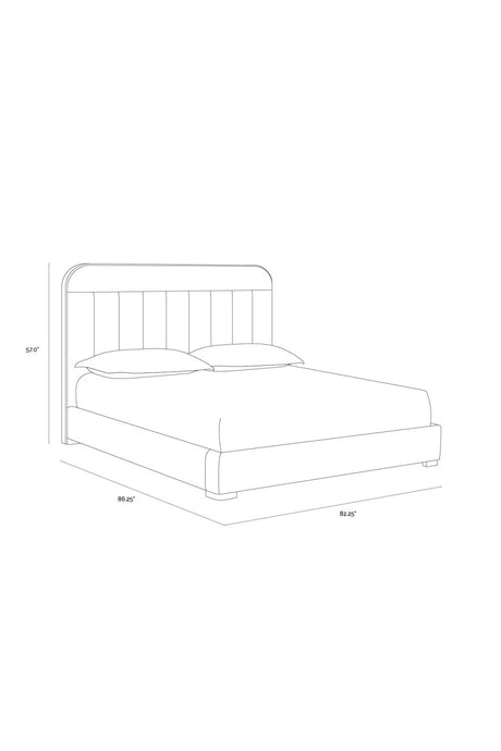 Tufted Headboard King Bed by Splendido Davina, alternate view 7