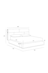 Tufted Cream King Bed by Splendido Beckham, alternate view 7