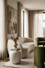 White Concrete Indoor/Outdoor End Table by Splendido Iolite Side Table, alternate view 2