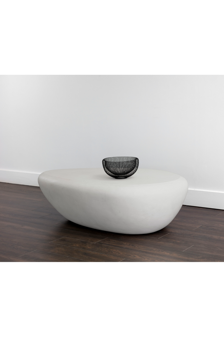 White Organic-Shaped Indoor/Outdoor Coffee Table L by Splendido Corvo, alternate view 7