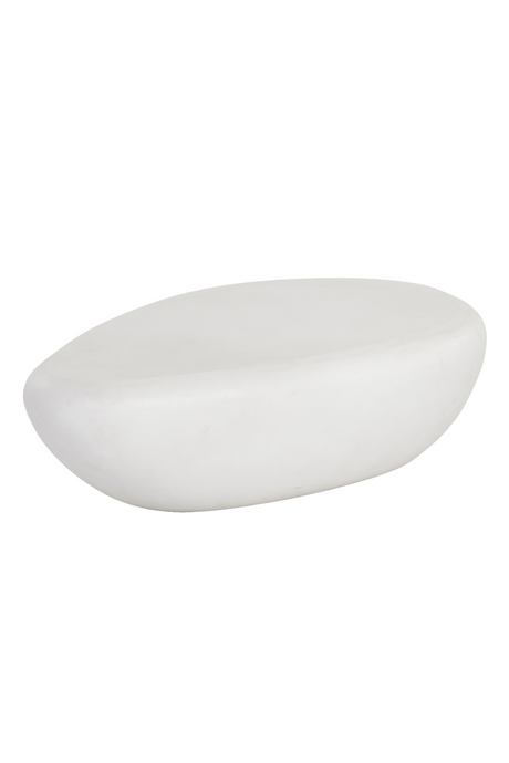 White Organic-Shaped Indoor/Outdoor Coffee Table L by Splendido Corvo, alternate view 4
