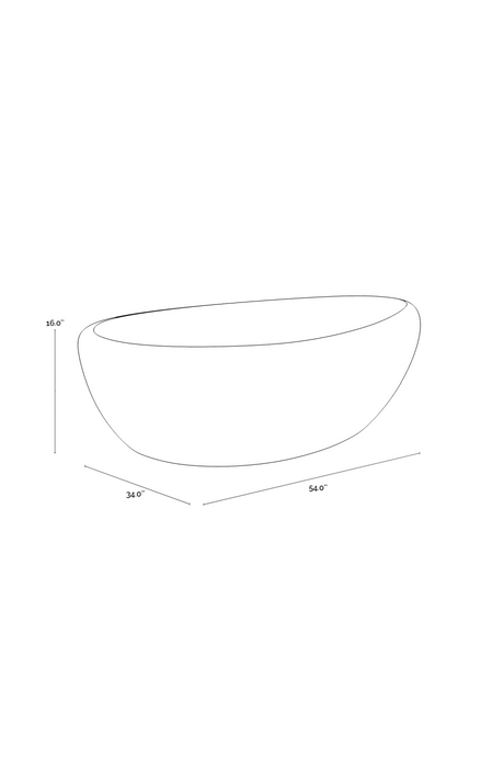 White Organic-Shaped Indoor/Outdoor Coffee Table L by Splendido Corvo, alternate view 9