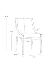Fabric Upholstered Dining Chair by Splendido Dionne, alternate view 17