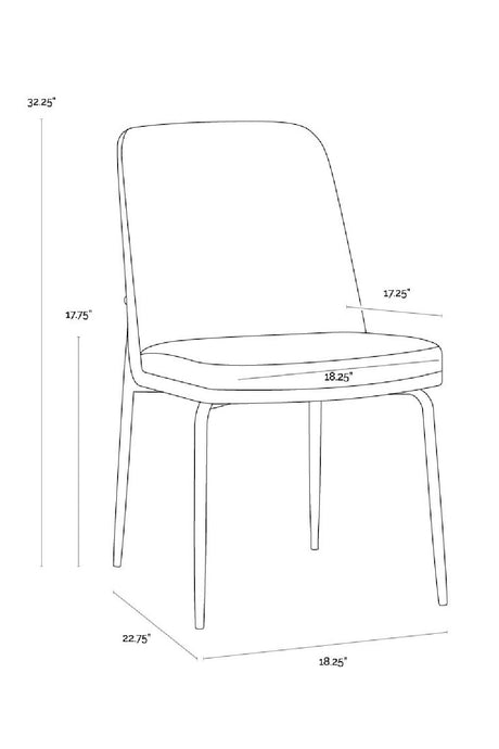Brown Fabric Dining Chairs (2) by Splendido Zeke, alternate view 13