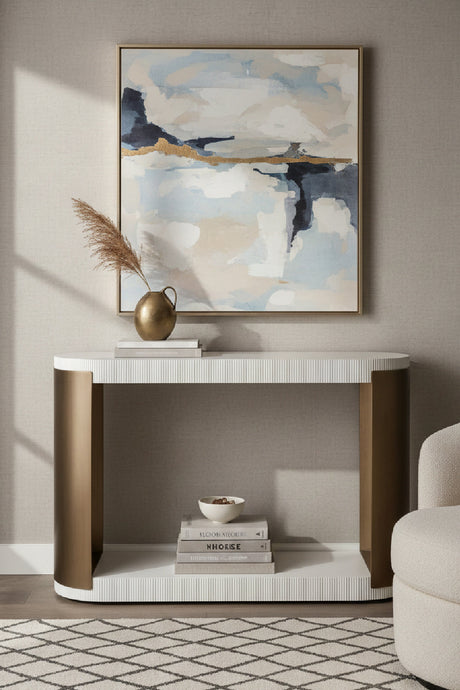 White Concrete Console Table by Splendido Cavette, alternate view 7