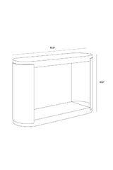 White Concrete Console Table by Splendido Cavette, alternate view 9