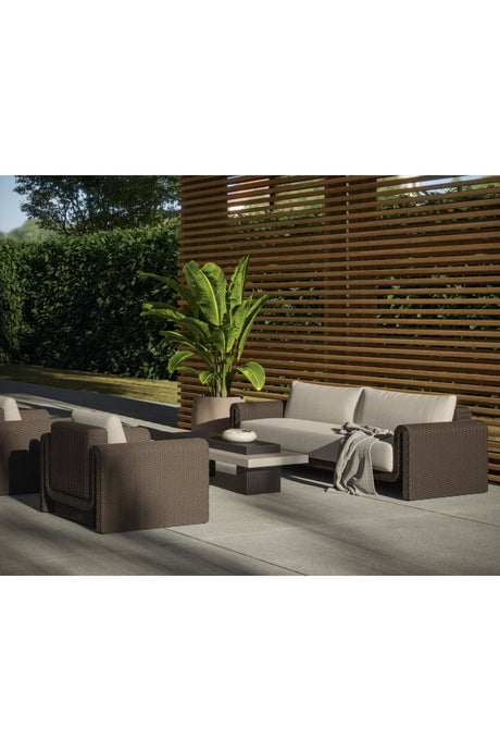 Rectangular Timber-Effect Indoor/Outdoor Coffee Table by Splendido Herriot, alternate view 19
