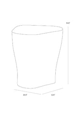 White Freeform Indoor/Outdoor End Table L by Splendido Dali Side Table, alternate view 9