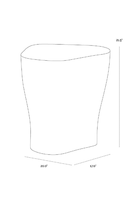 White Freeform Indoor/Outdoor End Table L by Splendido Dali Side Table, alternate view 9