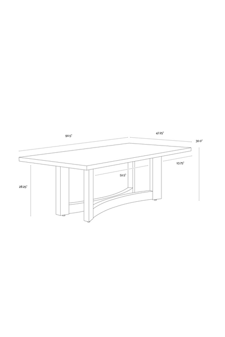 Light Washed Oak Dining Table by Splendido Arezza, alternate view 9