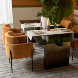 Yellow Fabric Dining Armchair by Splendido Richie Dining Chair, alternate view 2