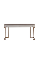 Cream Leather 2-Drawer Console Table by Splendido Jamille, alternate view 4