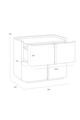 Leather-Look 2-Drawer Nightstand by Splendido Jamille, alternate view 12