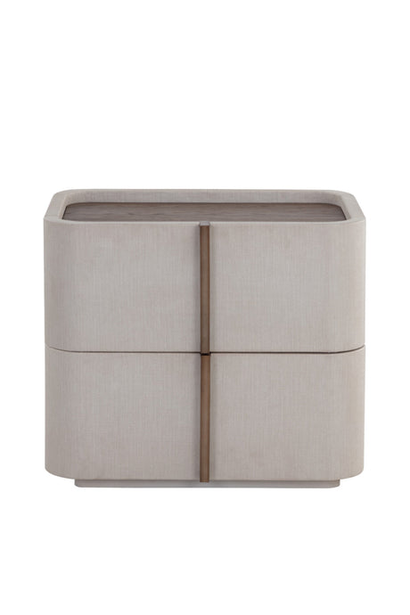 Leather-Look 2-Drawer Nightstand by Splendido Jamille, alternate view 3