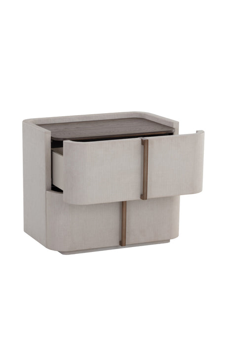 Leather-Look 2-Drawer Nightstand by Splendido Jamille, alternate view 5