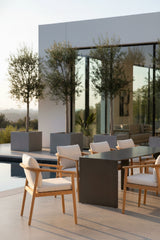 Cream Padded Outdoor Dining Chair by Splendido Coraline, alternate view 2