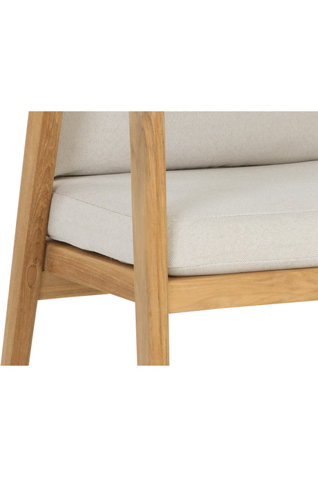 Cream Padded Outdoor Dining Chair by Splendido Coraline, alternate view 8
