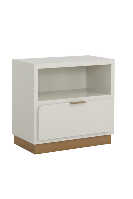 Rectangular Cream Bedside Table by Splendido Jenkins Nightstand