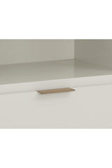 Rectangular Cream Bedside Table by Splendido Jenkins Nightstand, alternate view 6