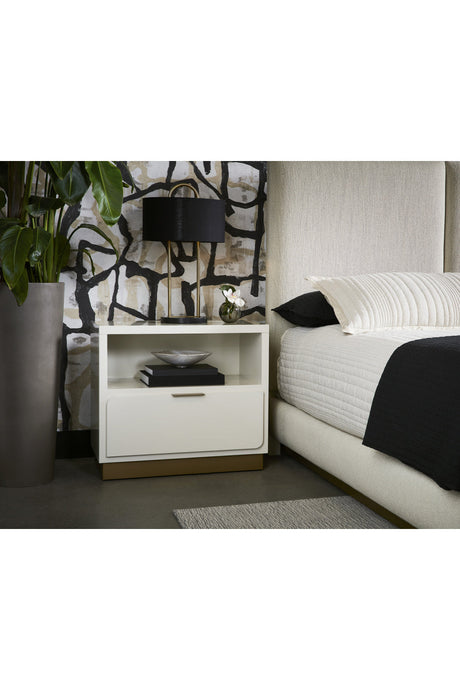 Rectangular Cream Bedside Table by Splendido Jenkins Nightstand, alternate view 7