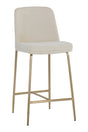 Antique Brass Fabric Counter Stool by Splendido Zeke