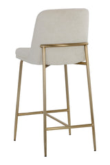Antique Brass Fabric Counter Stool by Splendido Zeke, alternate view 5