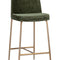 Antique Brass Fabric Counter Stool by Splendido Zeke, alternate view 10