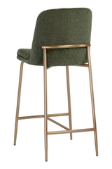 Antique Brass Fabric Counter Stool by Splendido Zeke, alternate view 13