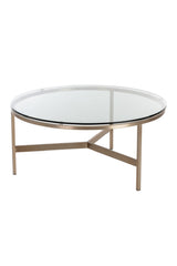 Bronze Framed Glass Coffee Table by Splendido Flato