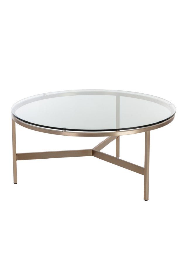 Bronze Framed Glass Coffee Table by Splendido Flato