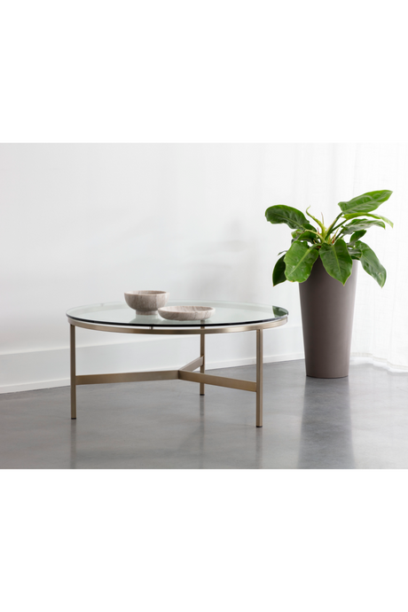 Bronze Framed Glass Coffee Table by Splendido Flato, alternate view 6