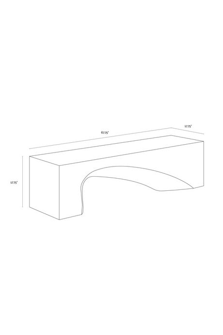 Textured Concrete Bench by Splendido Soma, alternate view 16